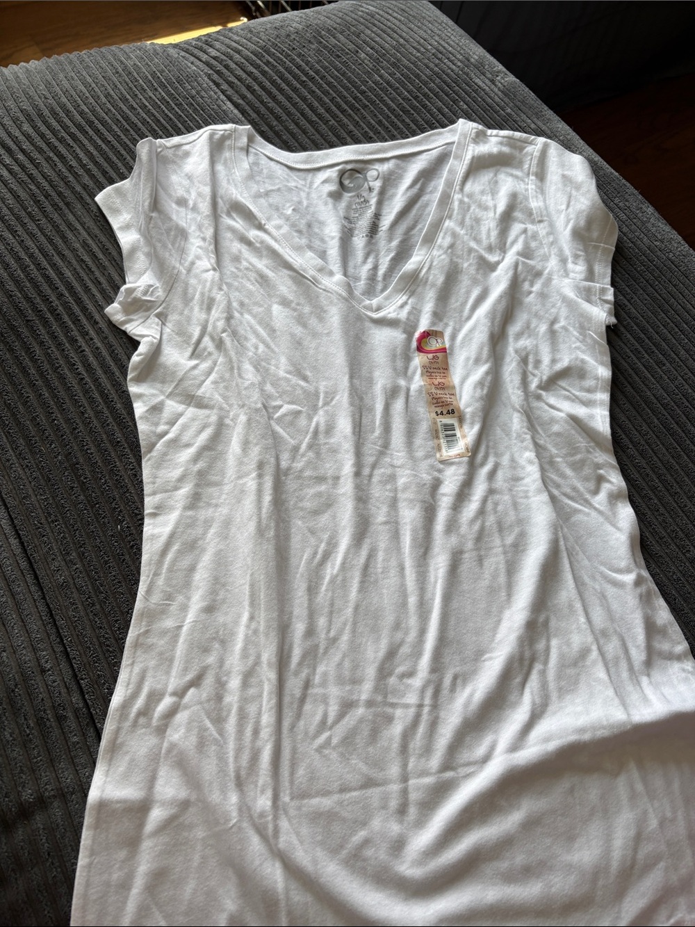 OP White V-Neck Short Sleeve Tee